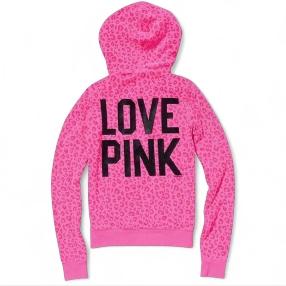 RARE Victoria Secret PINK leopard print hoodie extremely HARD TO FIND!!